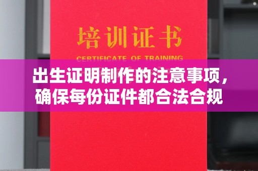 沙田出生证明制作的注意事项，确保每份证件都合法合规