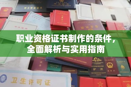 沙田职业资格证书制作的条件，全面解析与实用指南